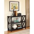 3-Tier Black Sofa Table Bookcase Living Room Sh...