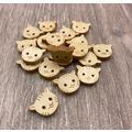 14mm Cat Head Wooden Buttons Children Animal Kn...