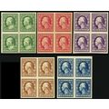 343-47, Mint VF/XF NH 1-5¢ Blocks of Four - Stu...