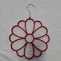 PINK Flower SCARF HANGER Belt Tie Velvet Holder...