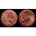 Australia Two Cent 1989 Used Coin Frilled neck-...