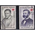 France 1958 SG 1411-2 Used - Red Cross Semi-pos...