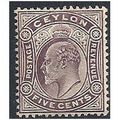 Ceylon 1904 SG280 5c Dull Purple Mounted Mint. ..