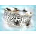 Tibetan Silver Hill Tribe Carved Relief Bracele...