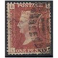 1858 SG43 1d Red Plate 140 Good/Fine Used "LB".