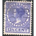 Netherlands 1928 - 12½c blue - Queen Wilhelmina - used