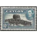 Ceylon 1938 SG389 10c Black & Light Blue Mounte...
