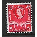 KENYA UGANDA TANGANYIKA 1960 SG 188 30c VERMILI...