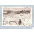 MA Nantasket Lighthouse Postcard Deer Island Li...