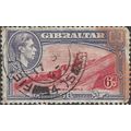 GIBRALTAR, George VI, Moorish castle, blue & re...