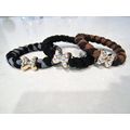 Bow shaped hair tie pony tail holder with swaro...