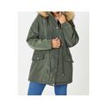 Be You Womens Faux Fur Trim Hooded Parka Coat -...