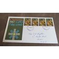 1967 FDC Cover - Christmas 3d - x4 strip