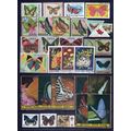 Butterfly Stamp Collection MNH/Used Insects Nat...