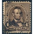 USA Scott 0222, 4c dark brown Lincoln, Fine use...