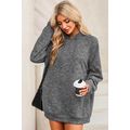 Gray Mineral Wash Kangaroo Pocket Drawstring Pu...