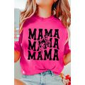 Rose Red Western MAMA Print Crew Neck T Shirt