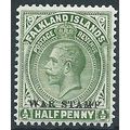 Falkland Islands 1918 SG70a 1/2d Yellow-Green W...