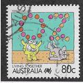 AUS 1988 80c 'LIVING TOGETHER - PERFORMING ARTS...