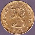 1981 Finland 20 Pennia Coin
