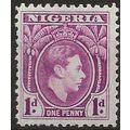 Nigeria 1950 SG50ba 1d Bright Purple Perf 11.5 ...