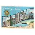 multiview, INDIANA USA. used vintage postcard 1...
