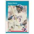 1987 Fleer Ruben Sierra rookie baseball card #1...