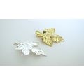 Small gold or silver metal maple leaf alligator...