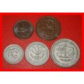 Ⰶ GREAT BRITAIN:CYPRUS★3-5-25-50-100 MILS 1955 ...