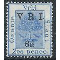 Orange Free State 1900 SG109 6d on 6d Blue Moun...