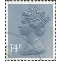 GB, Queen Elizabeth Machin, greyish blue 1981, ...
