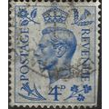 GB, King George VI definitive, blue 1950, 4d, #6