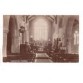 REAL PHOT0 POSTCARD INTERIOR OF NARBOROUGH CHUR...