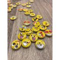 15mm Orange Buttons Wooden Smiley Faces Childre...