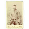 Victorian cdv photo young man standing Lincoln ...