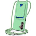 Card Slot Liquid Silicone Crossbody Green Phone...