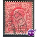 GB stamps 1902-10 KEV11 - 1d SG219 Ludlow 2