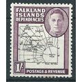 Falkland Island Dependencies 1946 G8 1/- Black ...