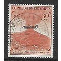 COLOMBIA 1954 AIR 30c BROWN GALERAS VOLCANO PAS...