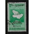 VENEZUELA 1953 5c TURQUOISE ARMS FEDERAL TERR O...