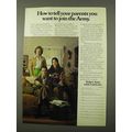 1972 U.S. Army Ad - How To Tell Your Parents