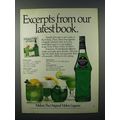1981 Midori Liqueur Ad - Excerpts From Our Late...