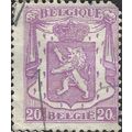 BELGIUM, Lion, Coat of Arms, violet 1936, 20c