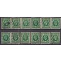 GB 1934 - 36 KGV 1/2d x 12 Green used Stamps ( ...