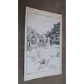 1960s pencil sketch Postcard - St Mary's church...