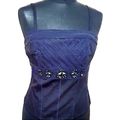 M&S Limited Blue Embellished Beaded Top 12 UK