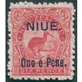 Niue 1903 6d rose-red SG14 MNH