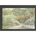 Postcard Devon Branscombe Lane Watercolour by D...