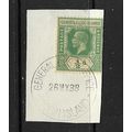 GILBERT & ELLICE ISLANDS GV 1/2d ON PIECE CANCE...