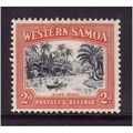 WESTERN SAMOA 1935 2d RIVER SCENE BLACK AND ORA...